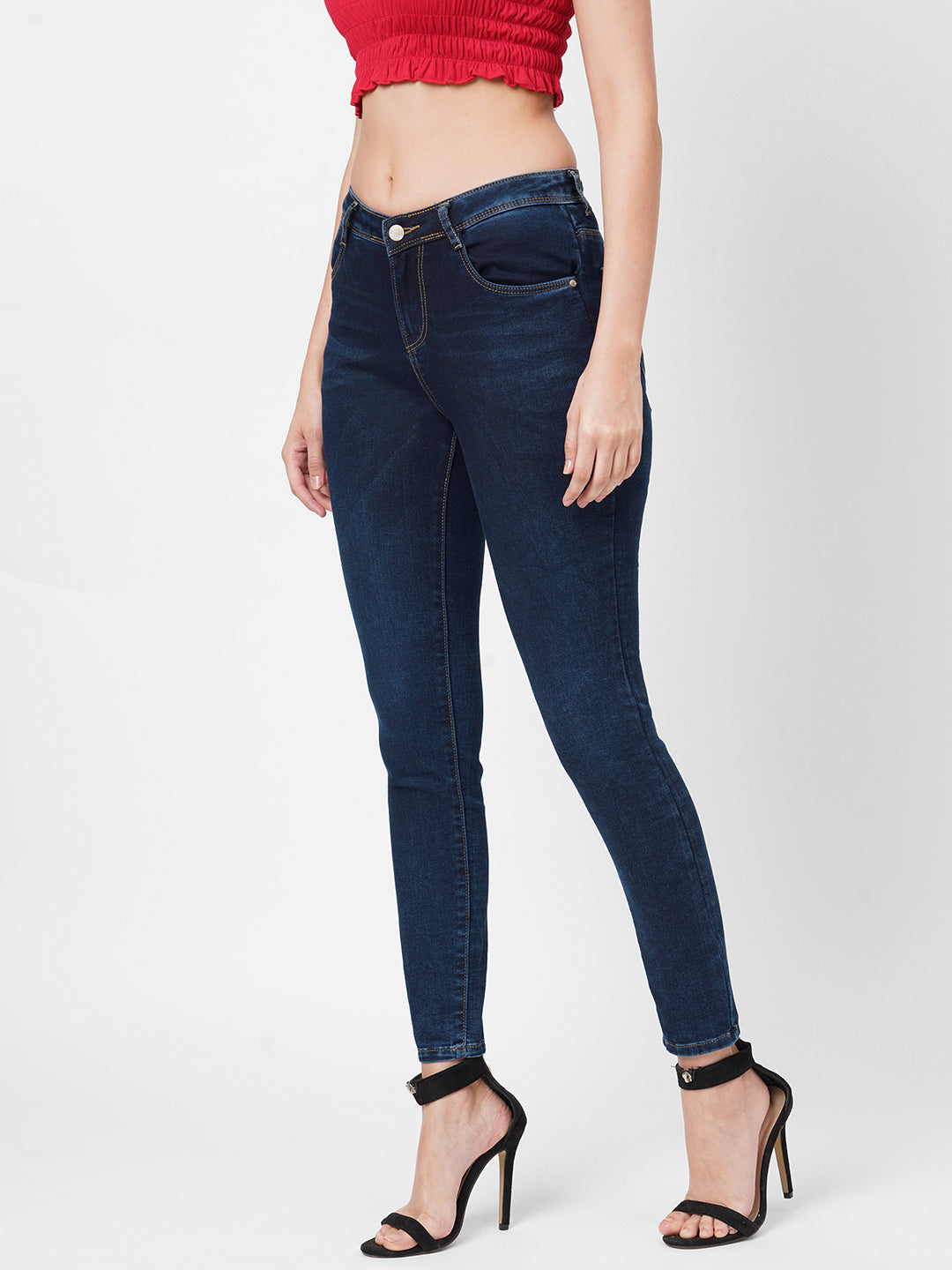 Women Mid-Rise Skinny Jeans