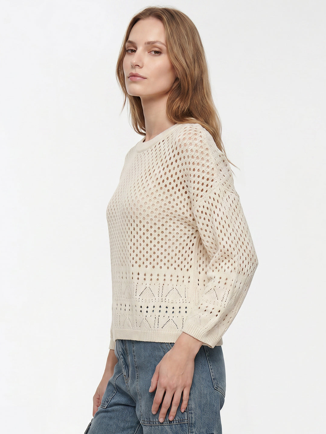 Women Ivory Ponitelle Top