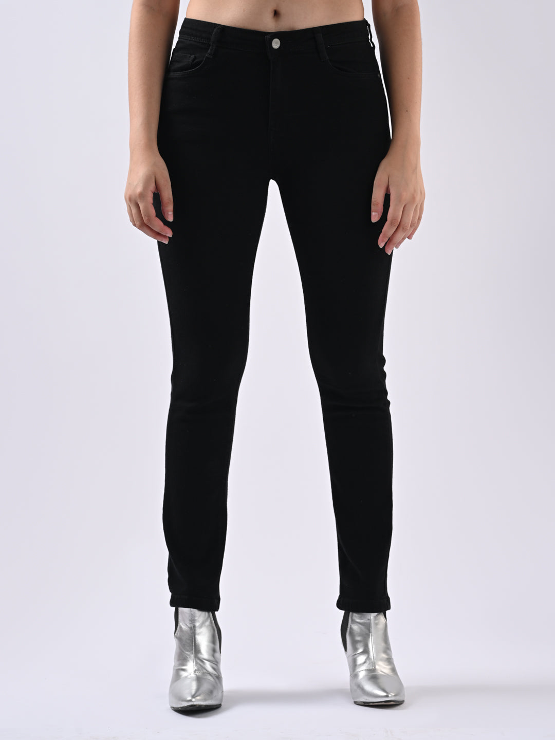Women High Rise Snug Straight Jeans