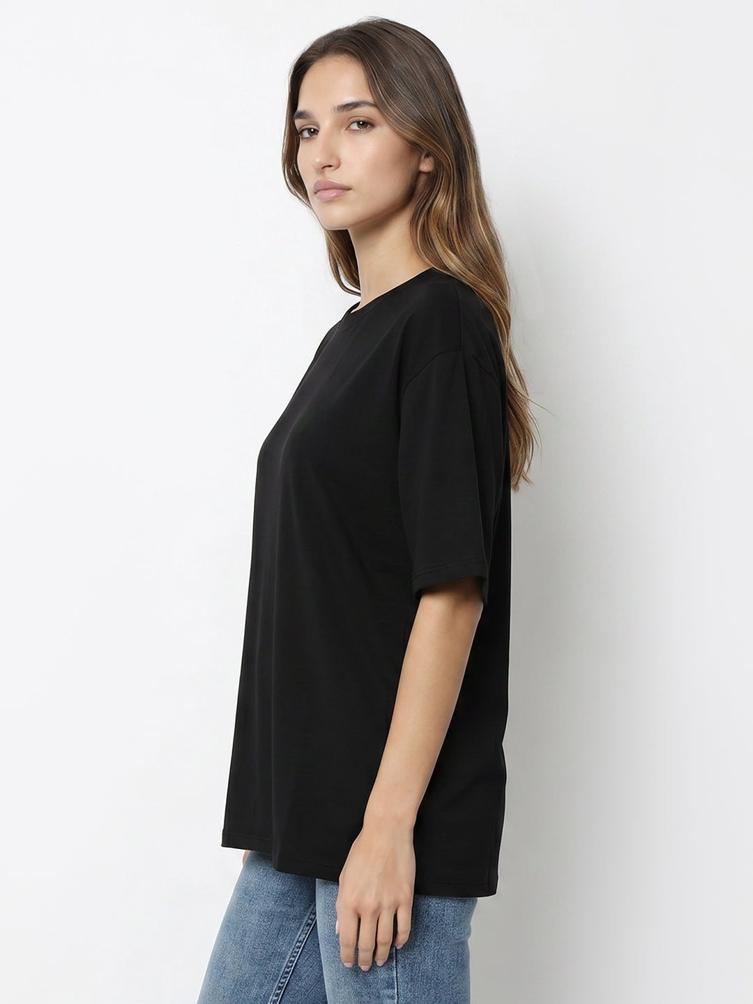 Women Black Oversize T-Shirt