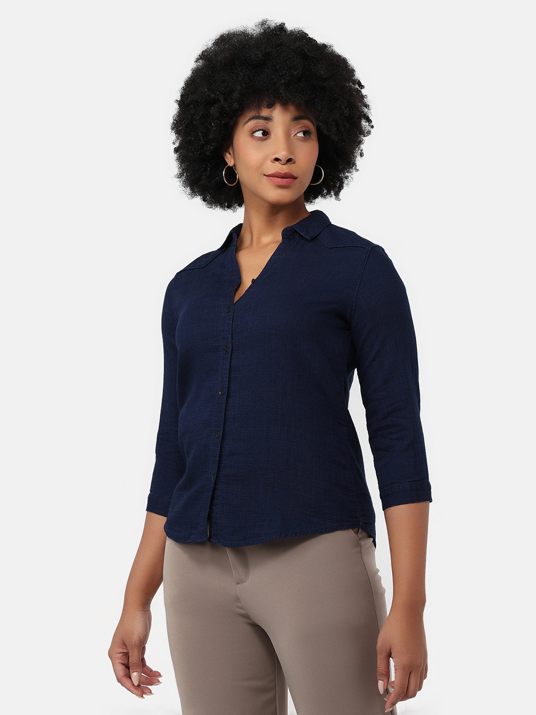 Women Indigo Slim Fit Shirt