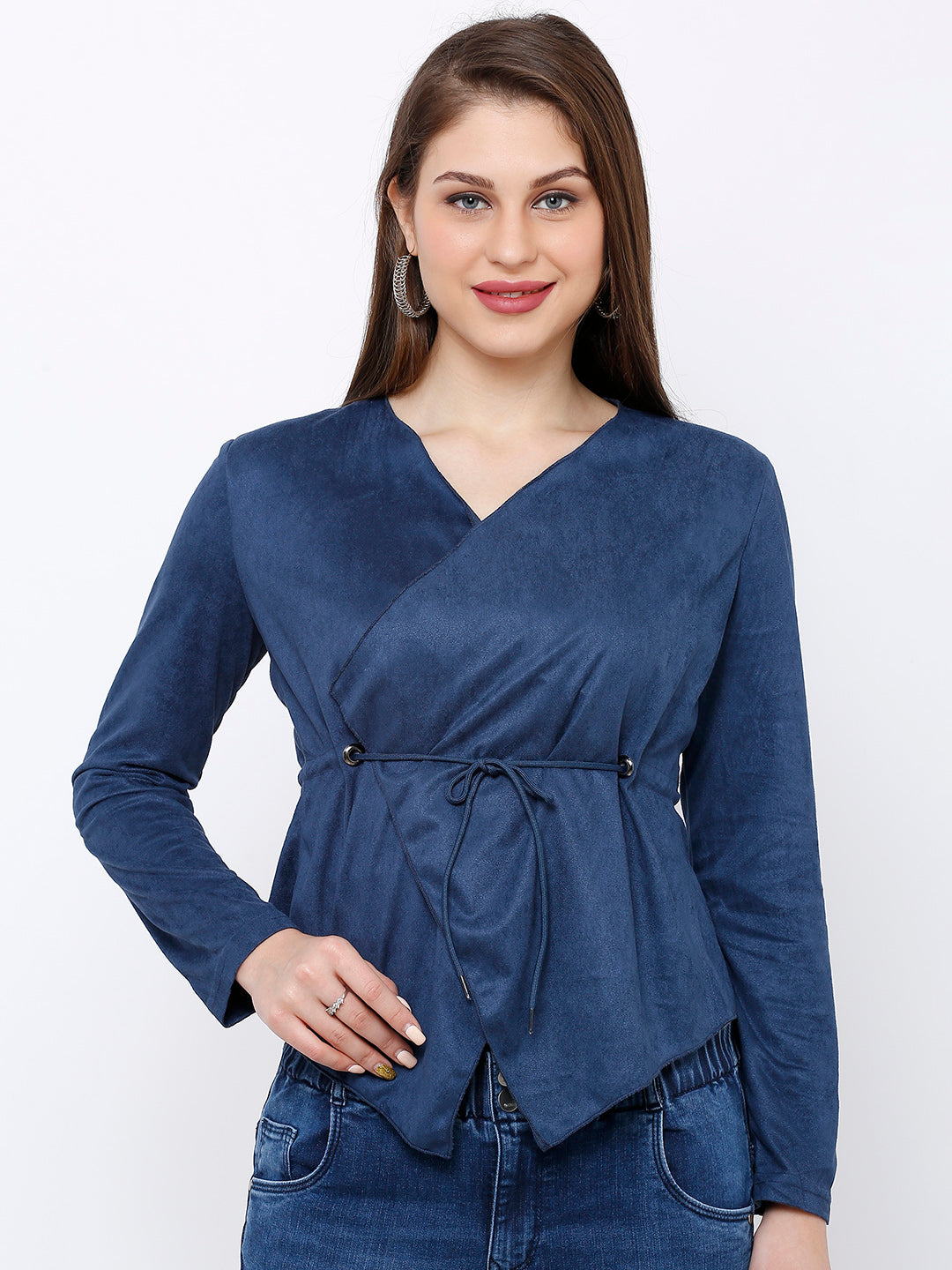 Women Navy Shrug