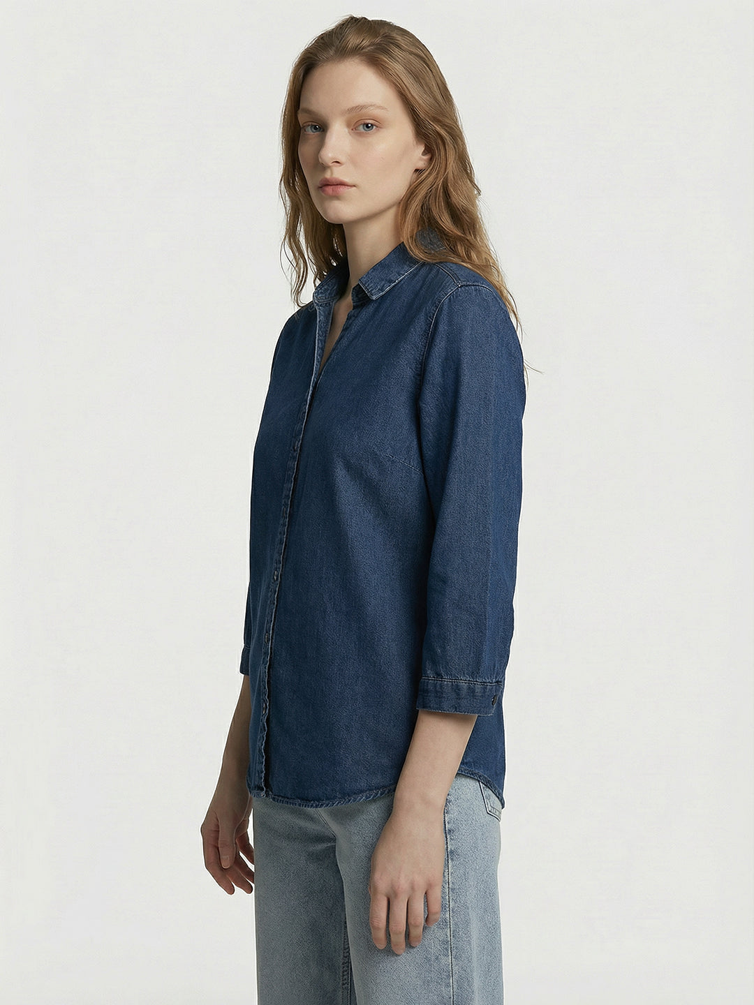 Women Blue Denim Shirt