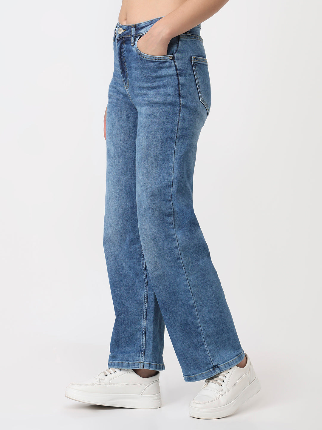 Blue High-Rise Baggy Jeans