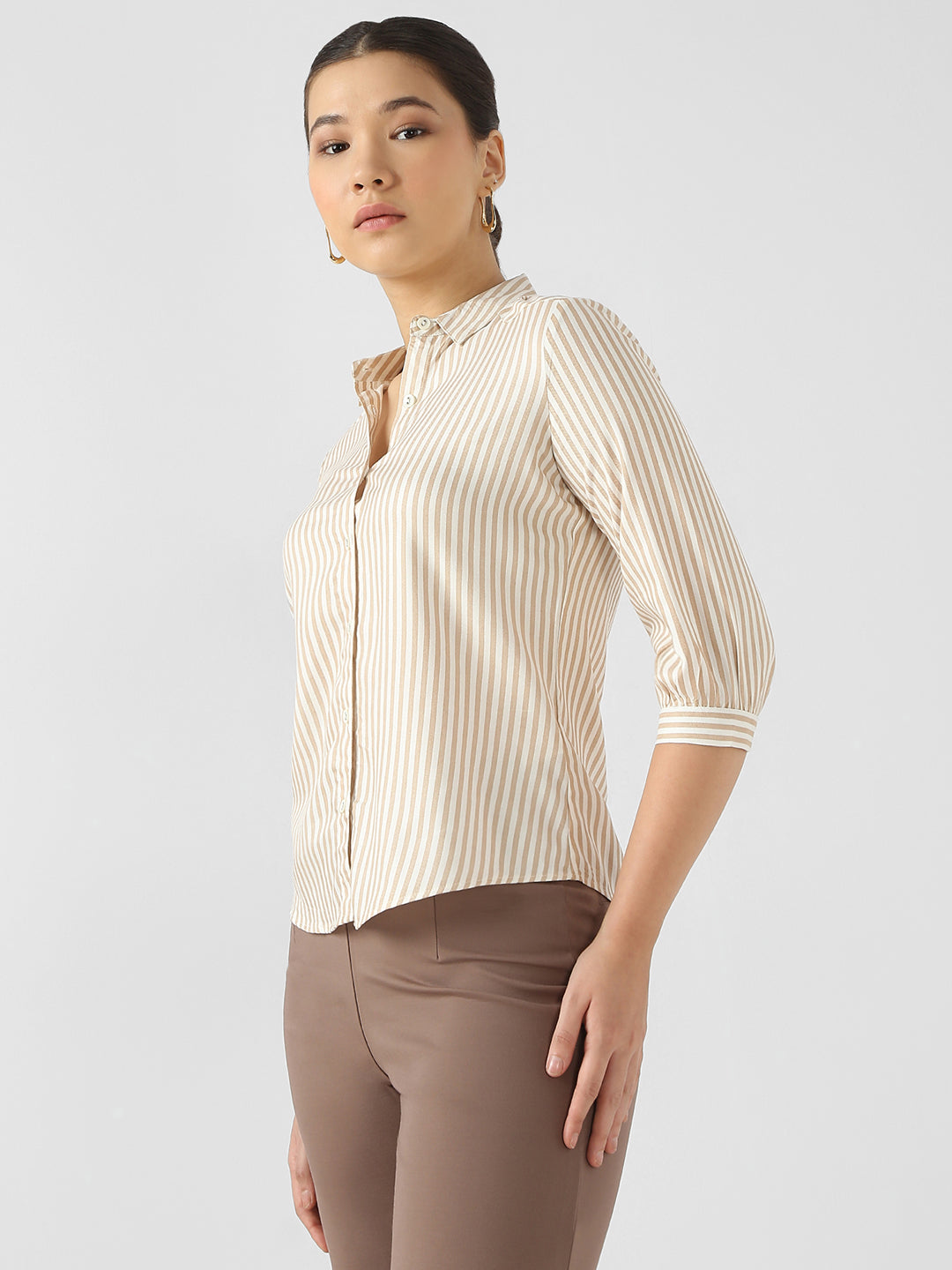Women Slim Fit Striped Shirts