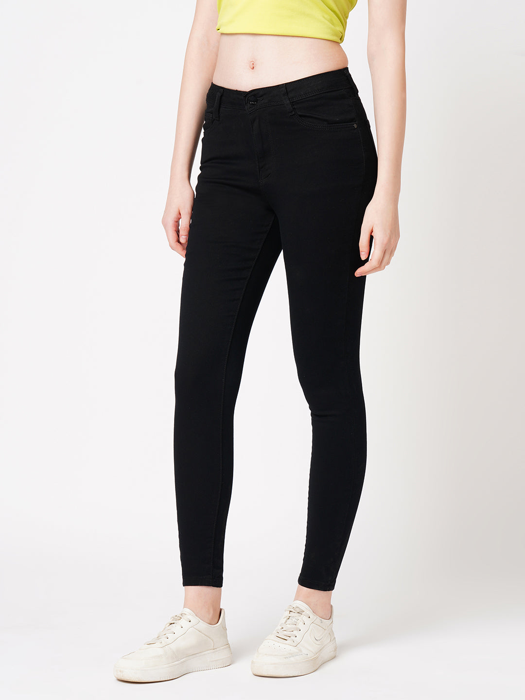 Women Black High-Rise Skinny Jeans