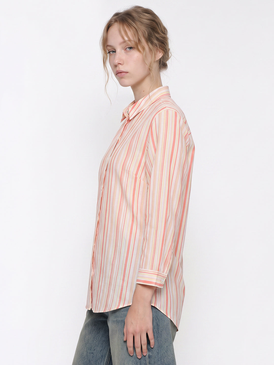 Peach/Yellow Stripe Shirt