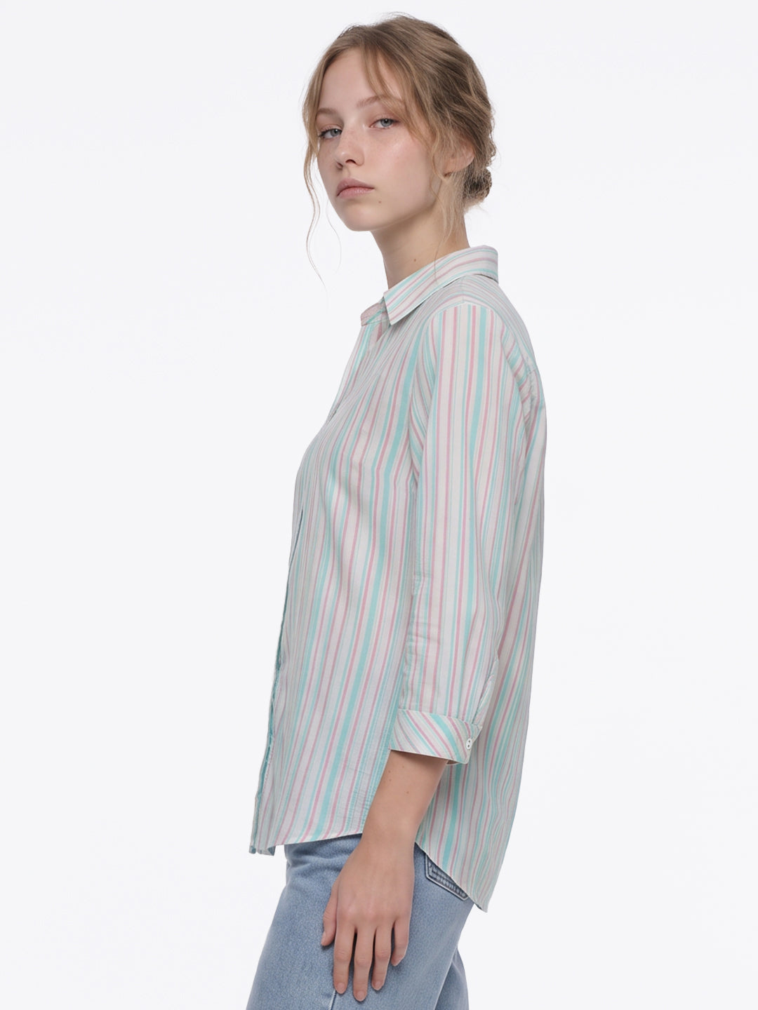 Aqua/Lavender Stripe Shirt