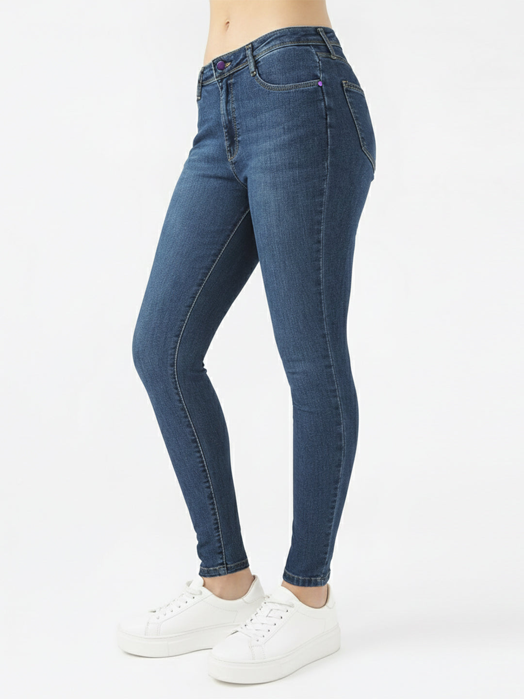 Women Blue High-Rise Skinny Jeans
