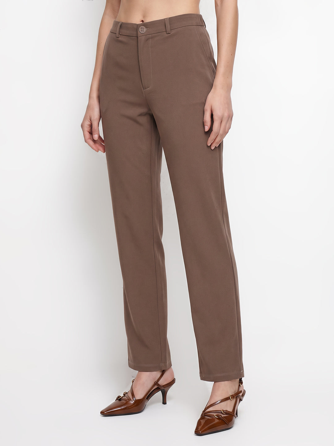 Women Fawn High-Rise Straight Fit Korean Pants