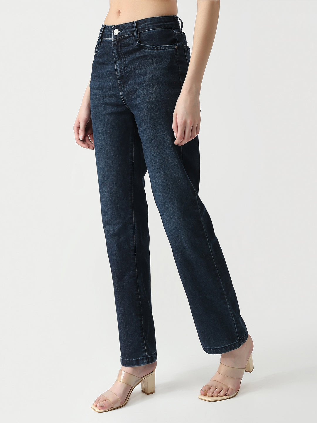 Women High-Rise Straight Fit Jeans
