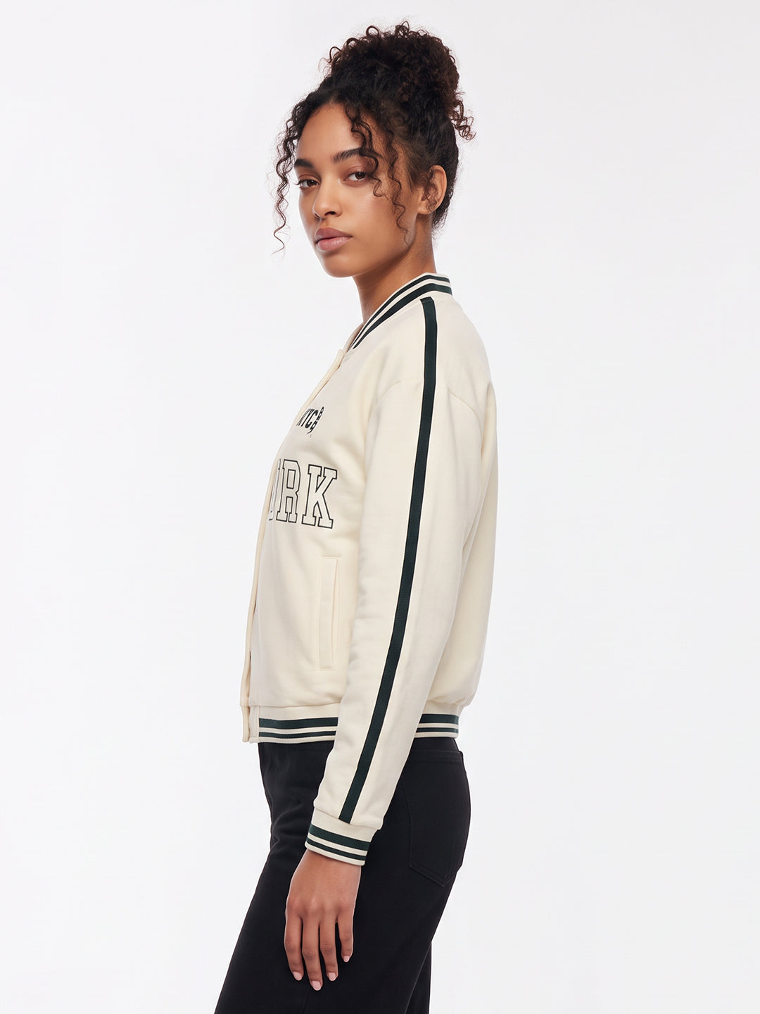 Ivory Varsity Jacket