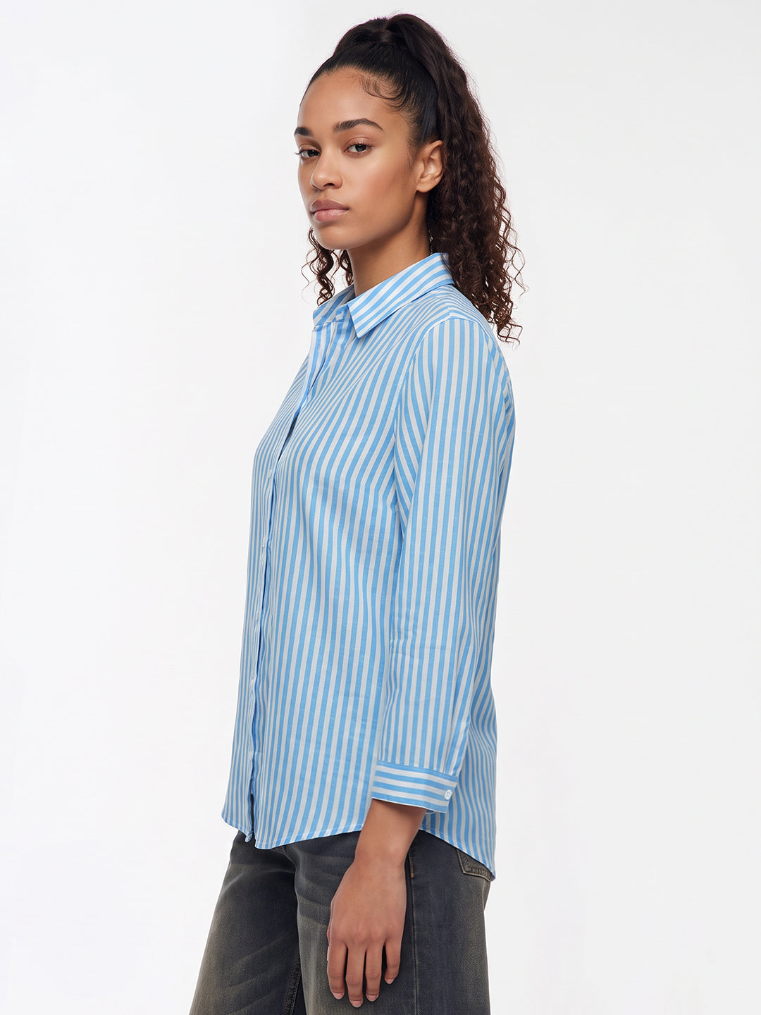 Sky/White Stripe Shirt