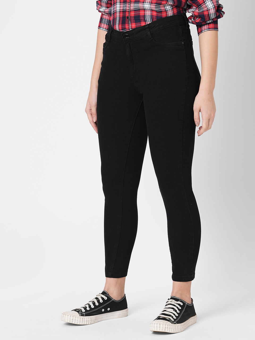 Women Black High-Rise Skinny Jeans