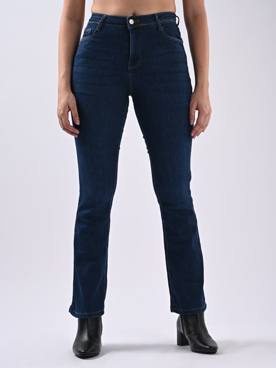 Women Blue High-Rise Flare Jeans