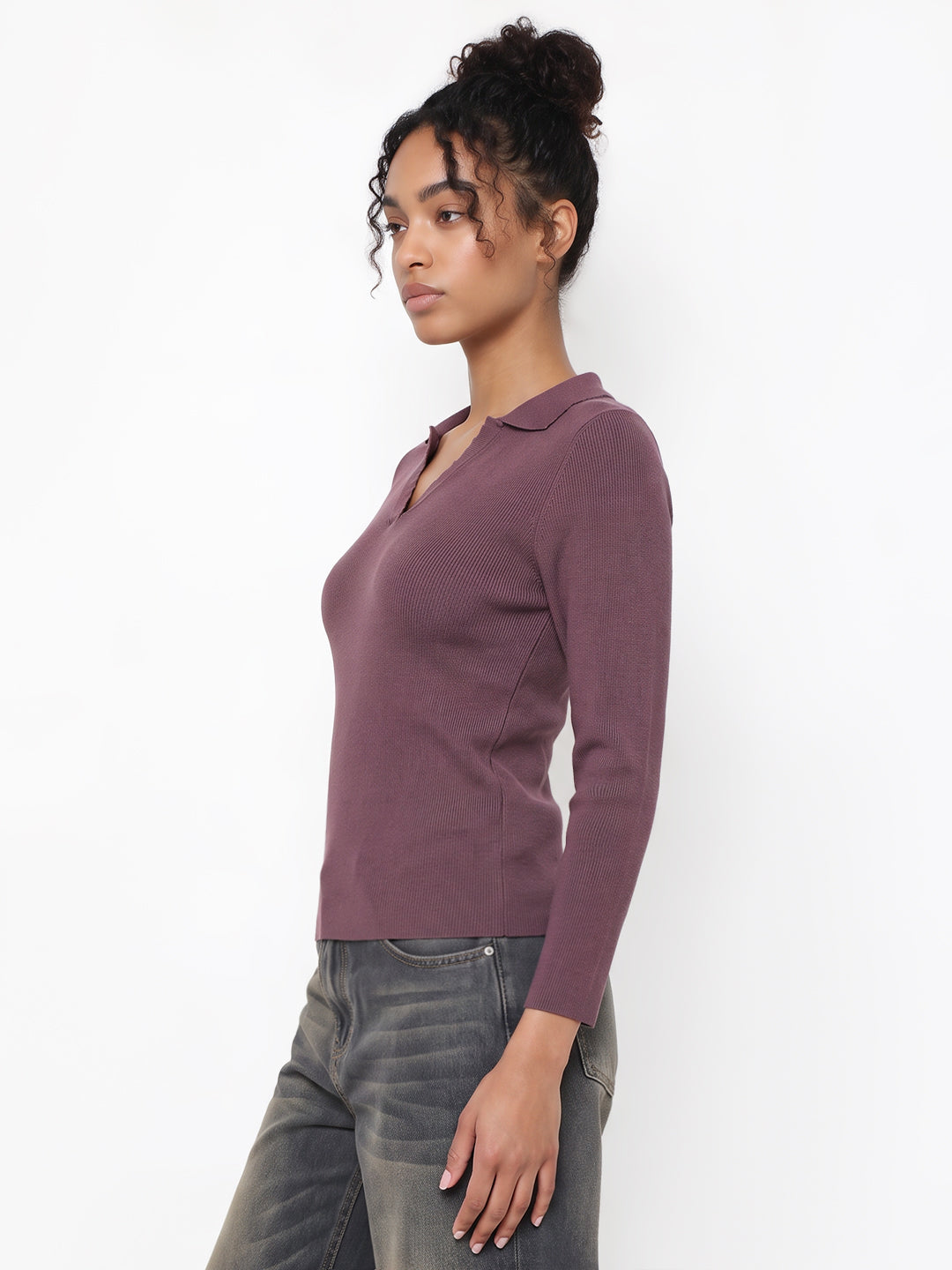 Mauve Flat Knit