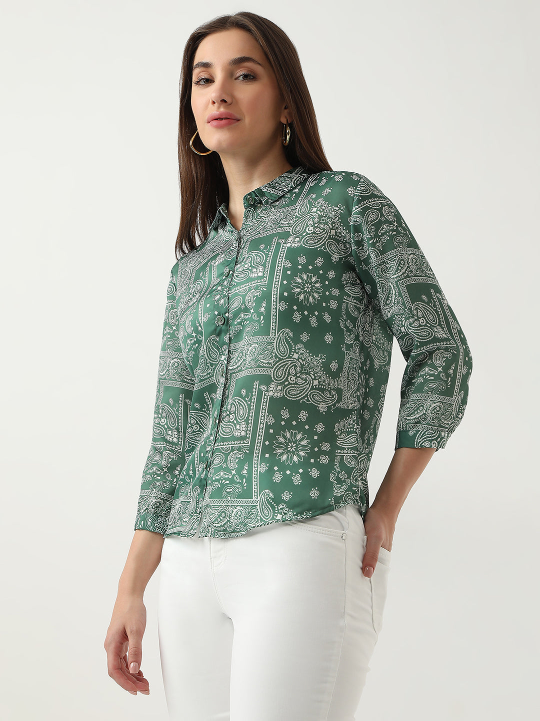 Women Jade Printed Shirt