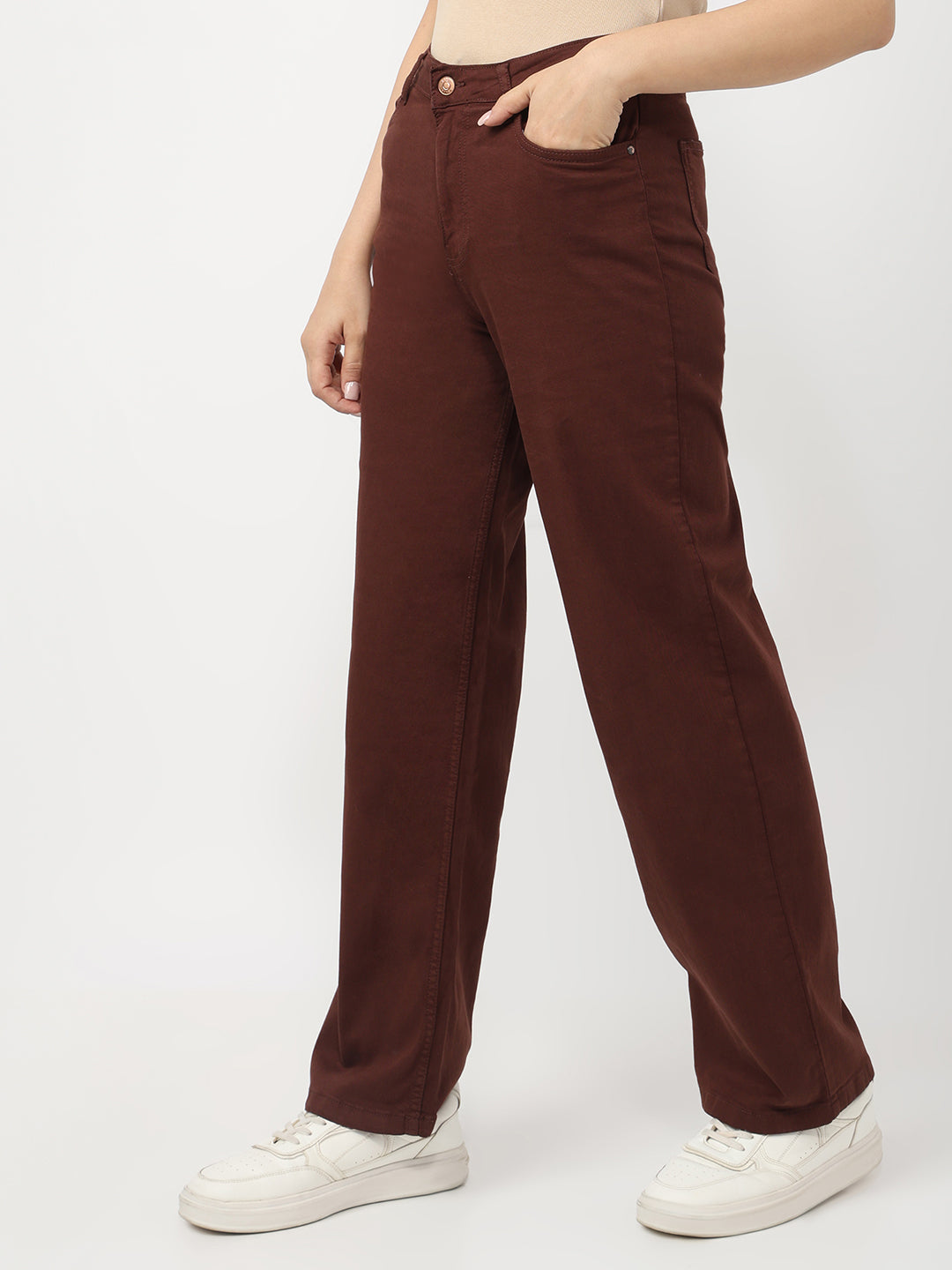 Sepia High-Rise Baggy Jeans