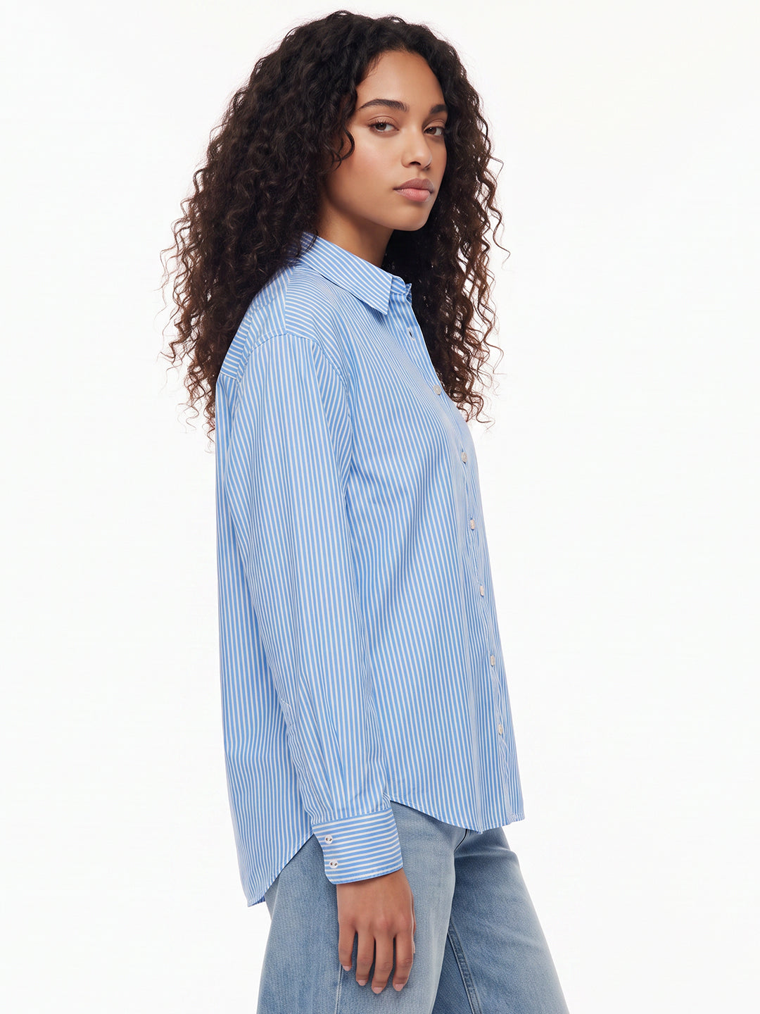 Sky/White Oversized Shirt
