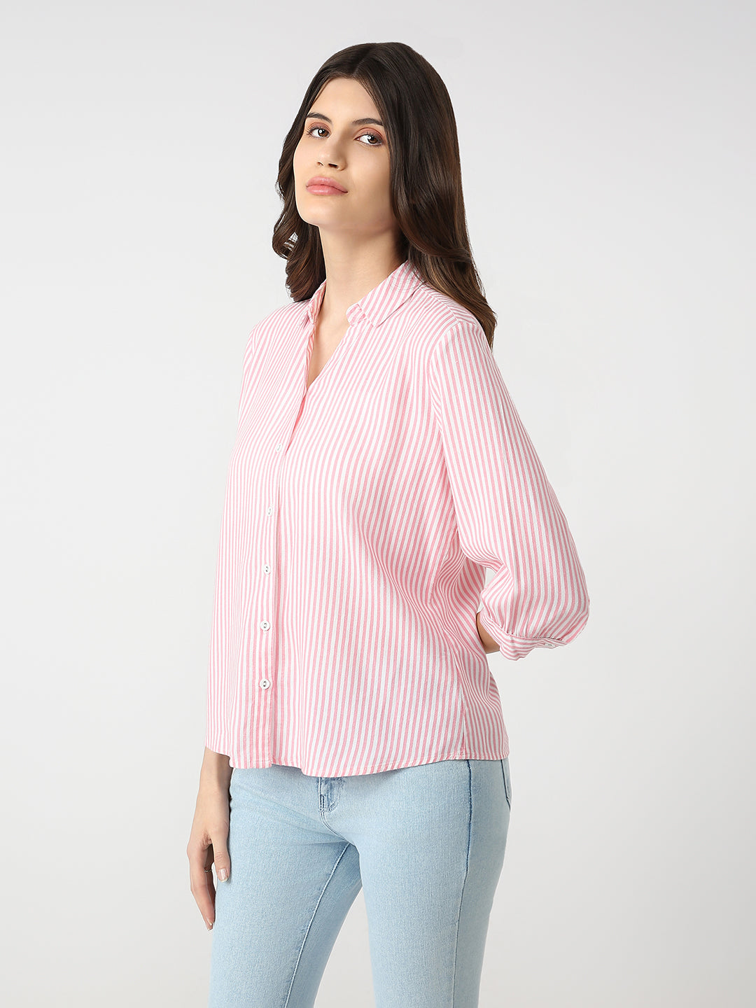 Women Slim Fit Striped Shirt