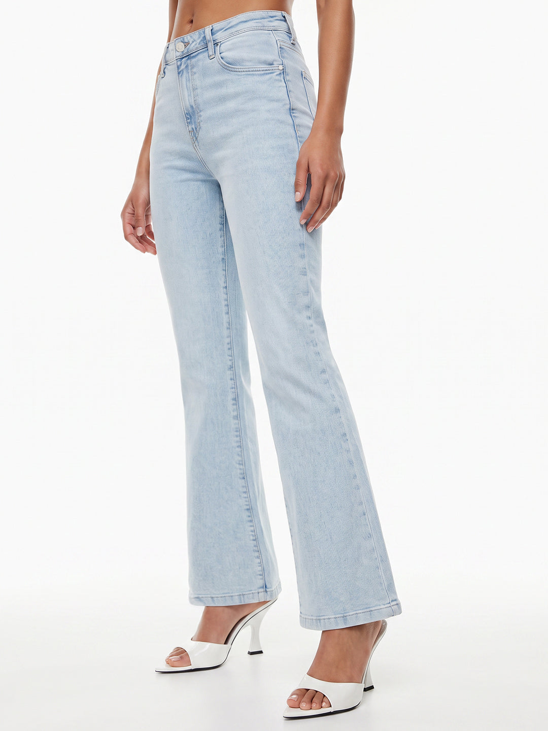 Light Blue High-Rise Flare Jeans
