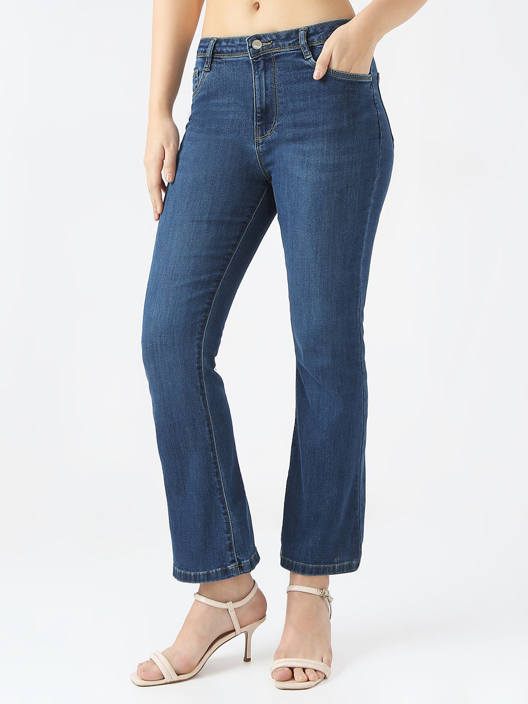 Women High Rise Flared Jeans