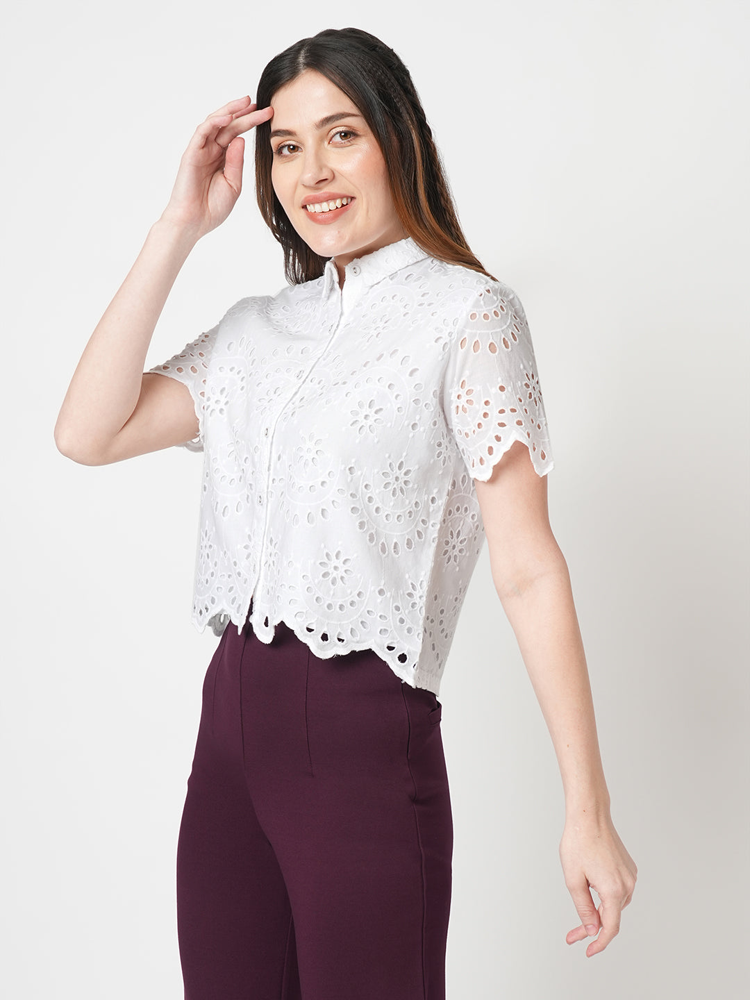 Women Schiffli Shirt