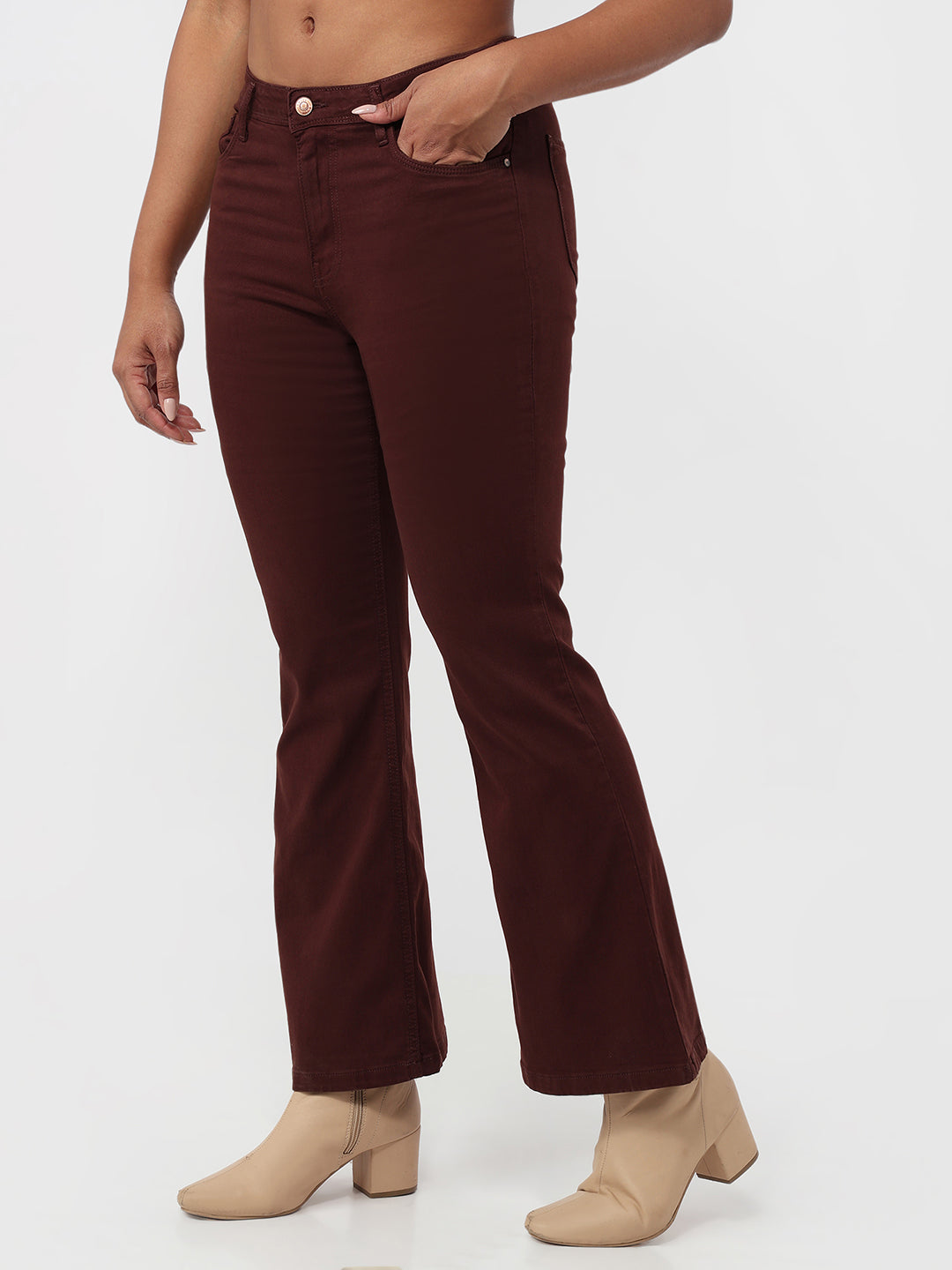 Sepia High-Rise Flare Jeans