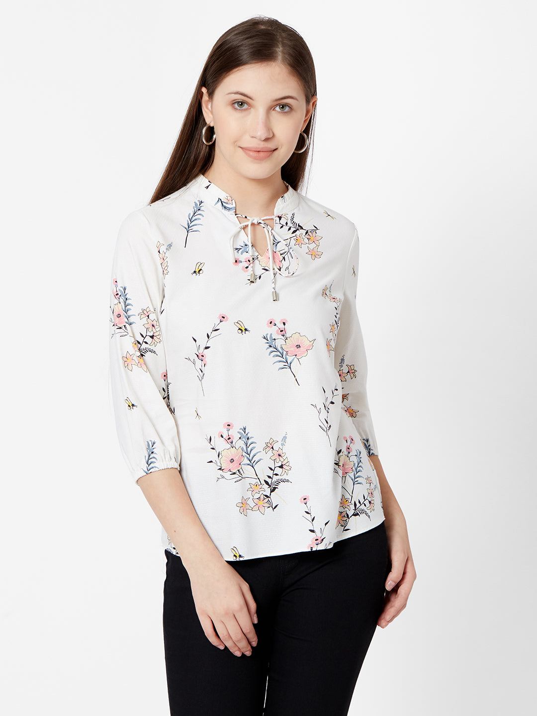 Women Off White Top