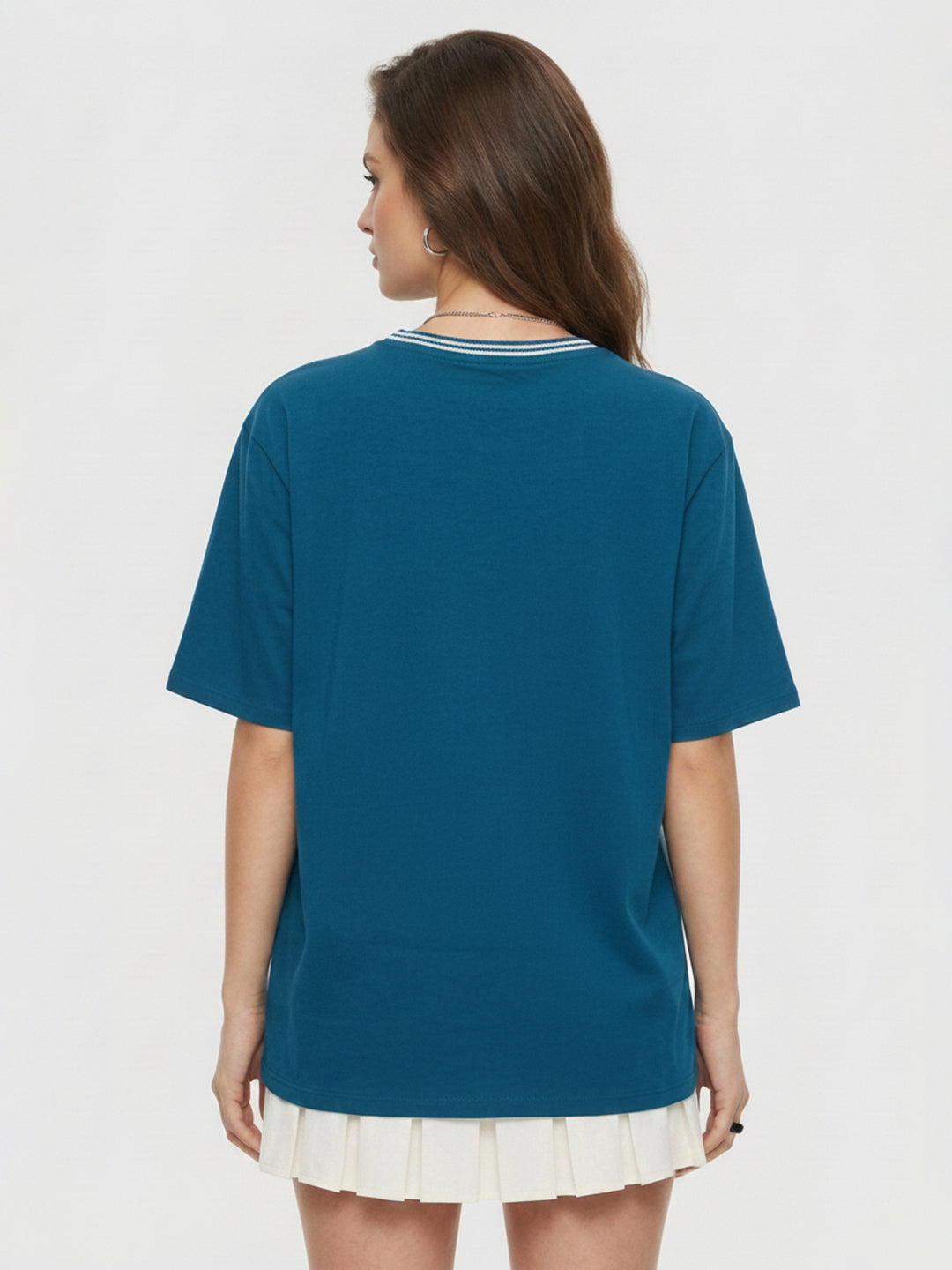 Women Teal Oversized T-Shirt