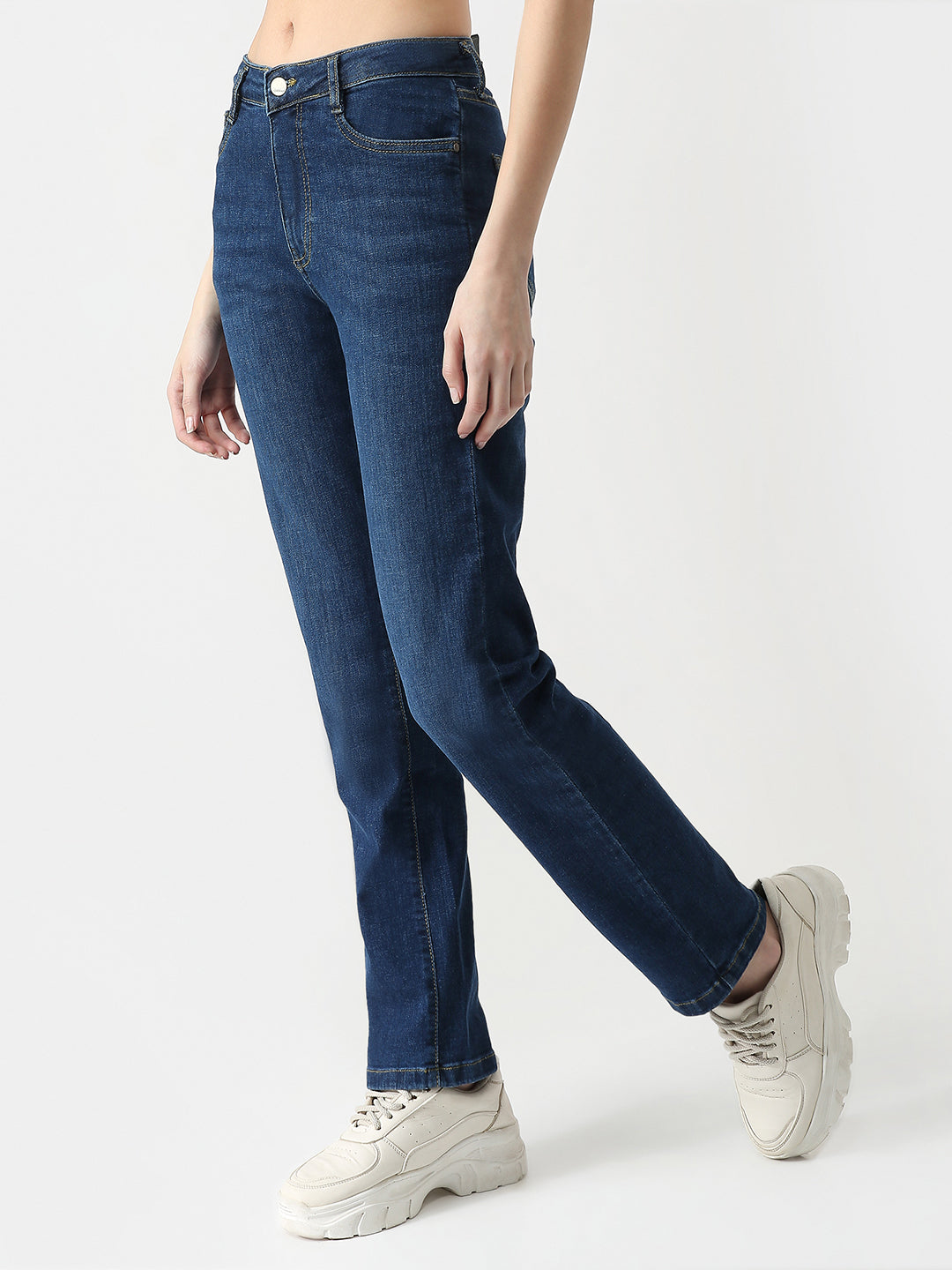 Women High-Rise Straight Fit Jeans