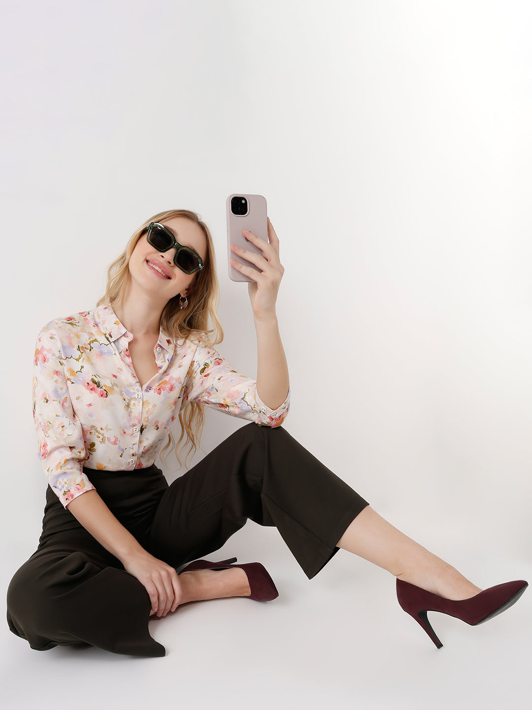 Women Flower Print Shirt