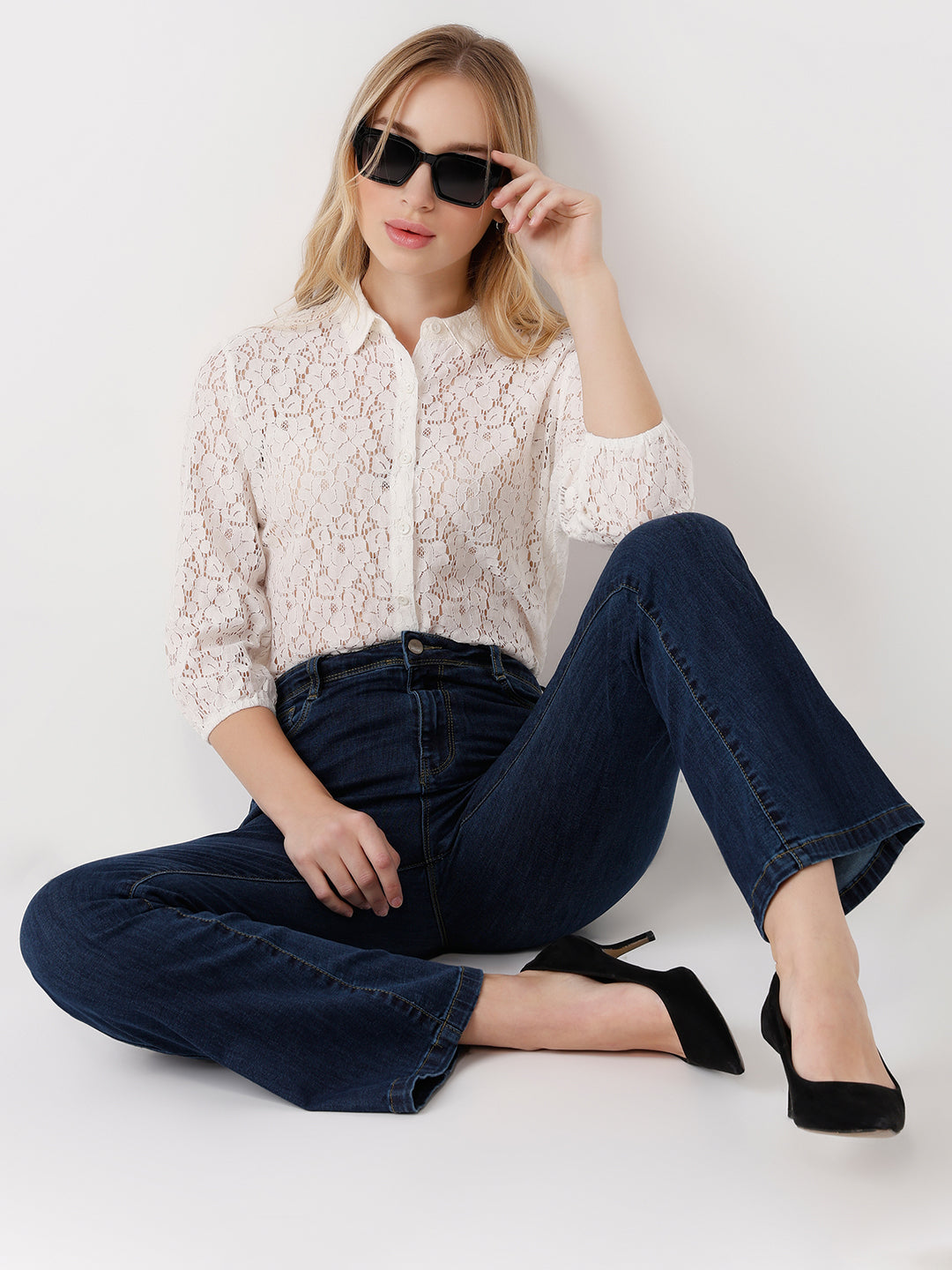 Women Off White Shirt