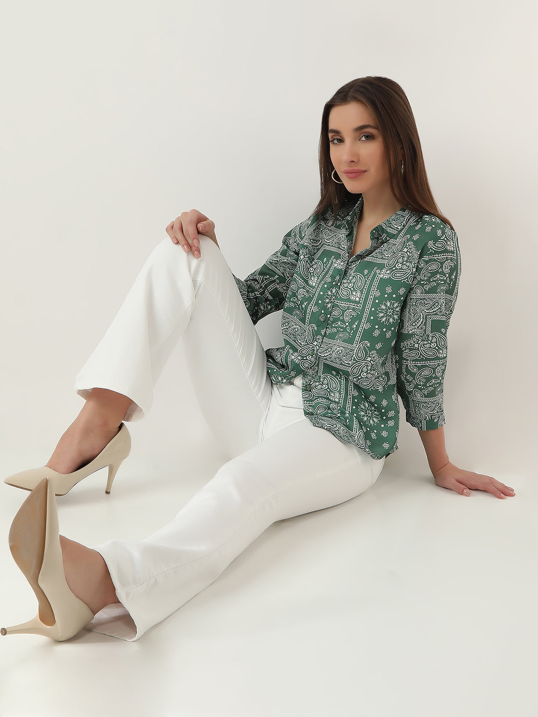 Women Jade Printed Shirt
