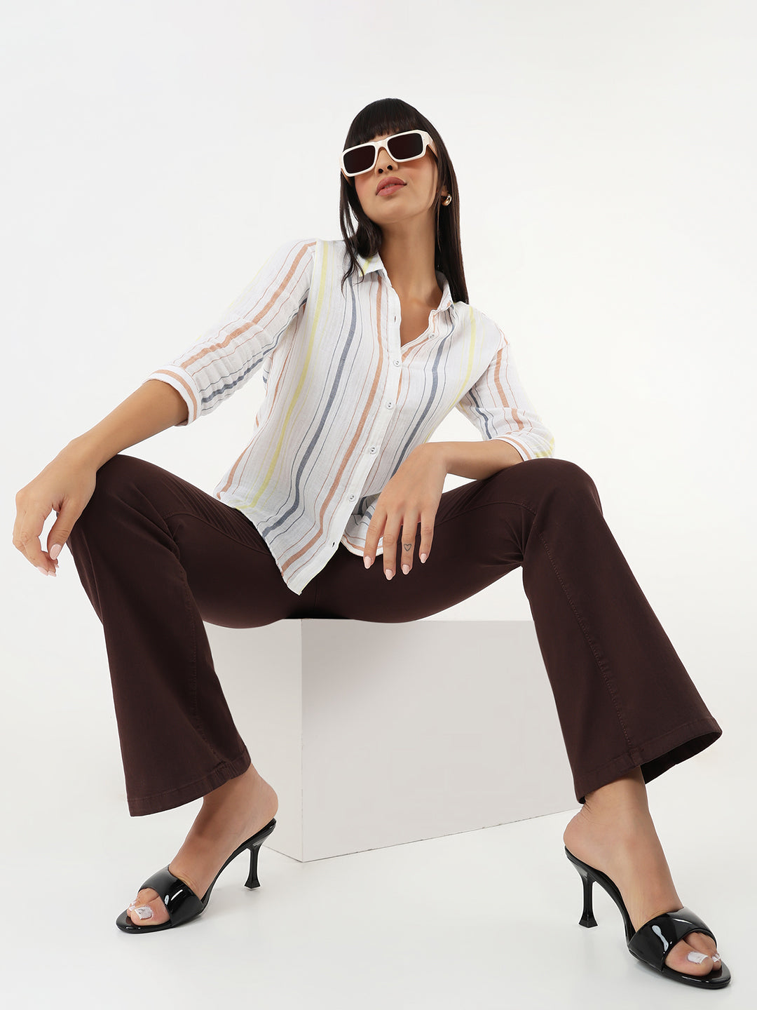 Women Multi Stripe Shirt