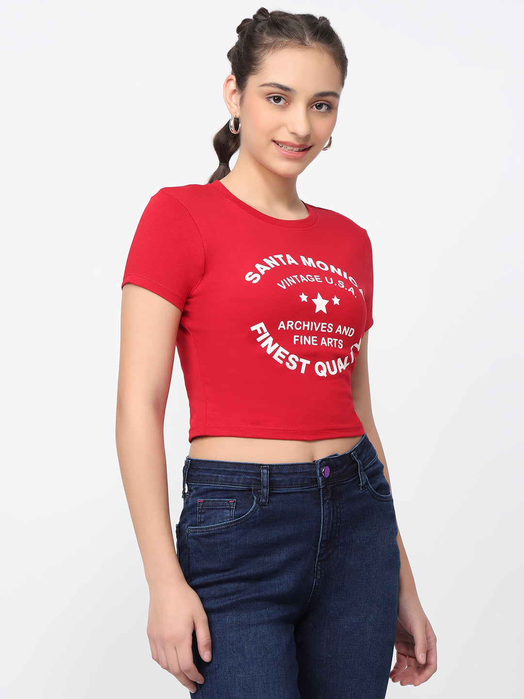 Women Red Genz Tees