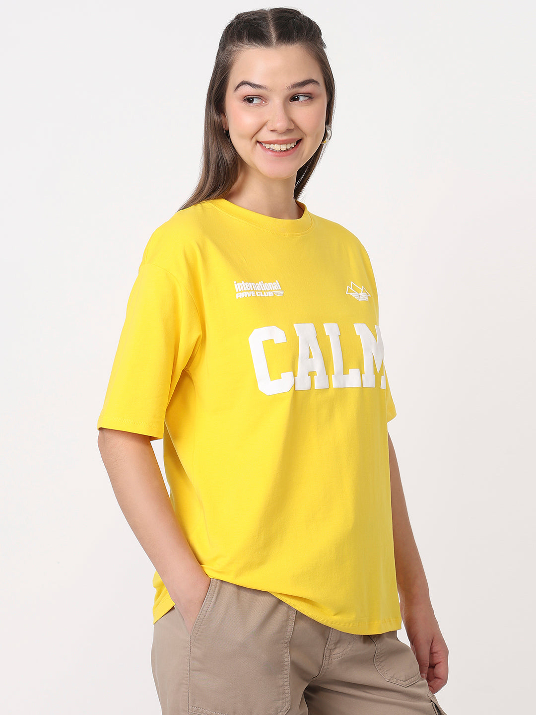 Women Golden Sunset Oversized T-Shirt