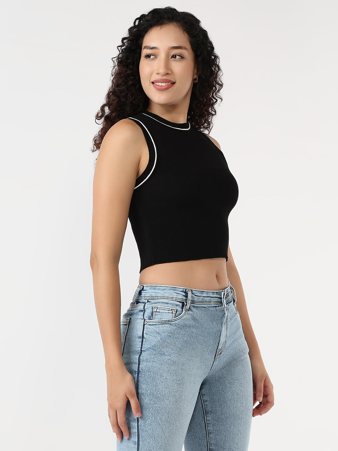 Women Black Slim Tank Top