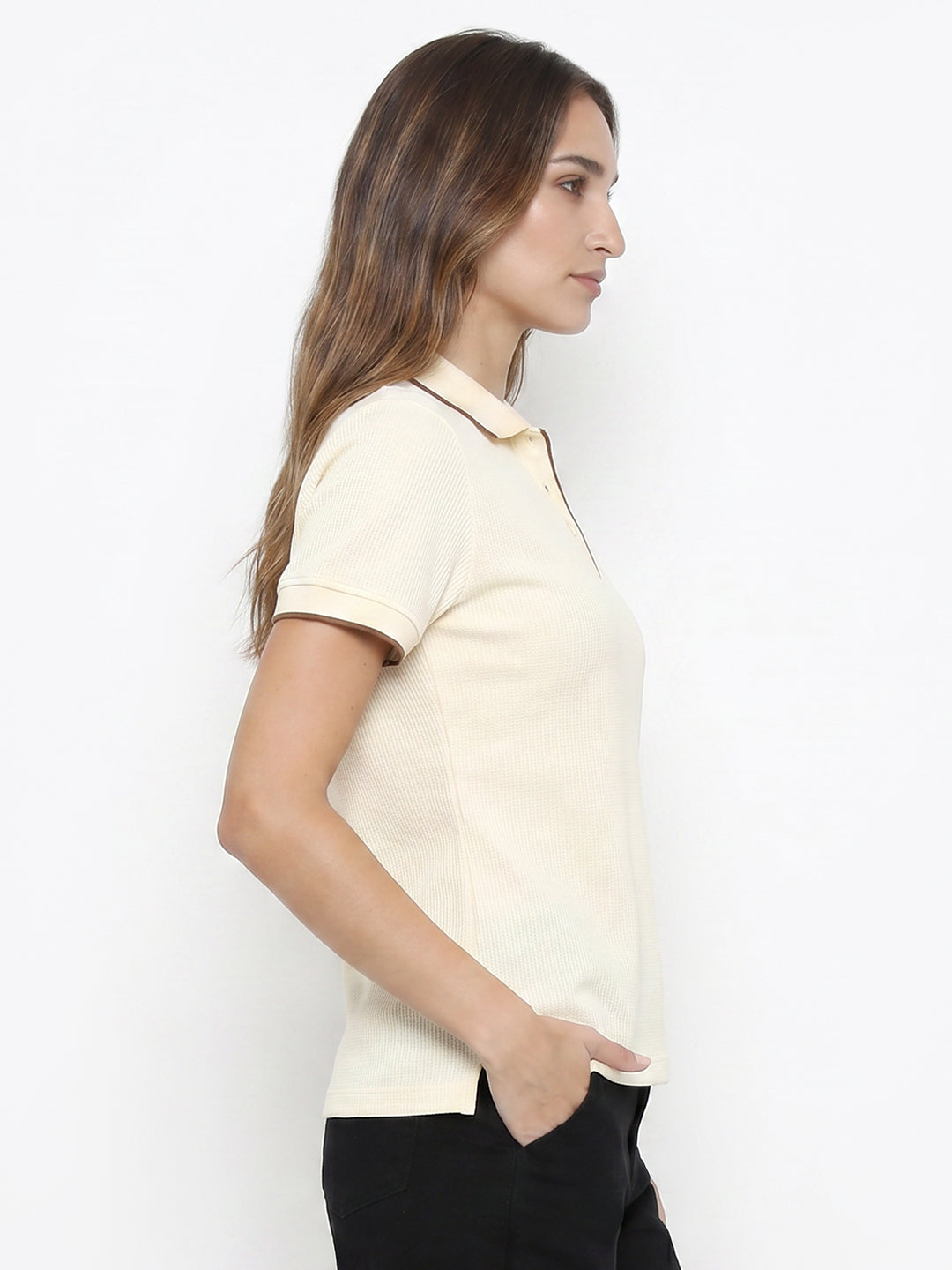 Women Ivory Polo T-Shirt