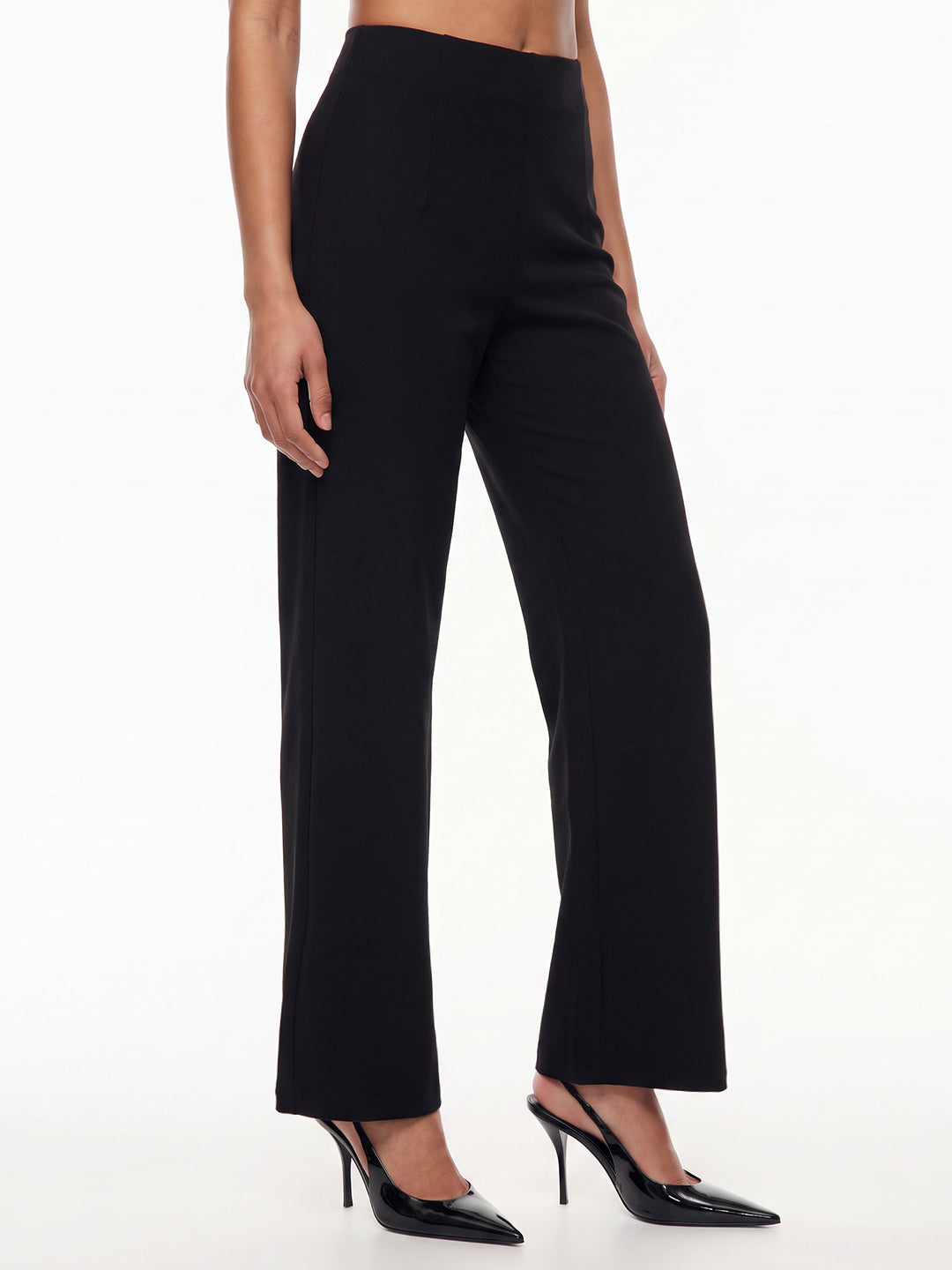 Black Loose Straight Fit Treggings