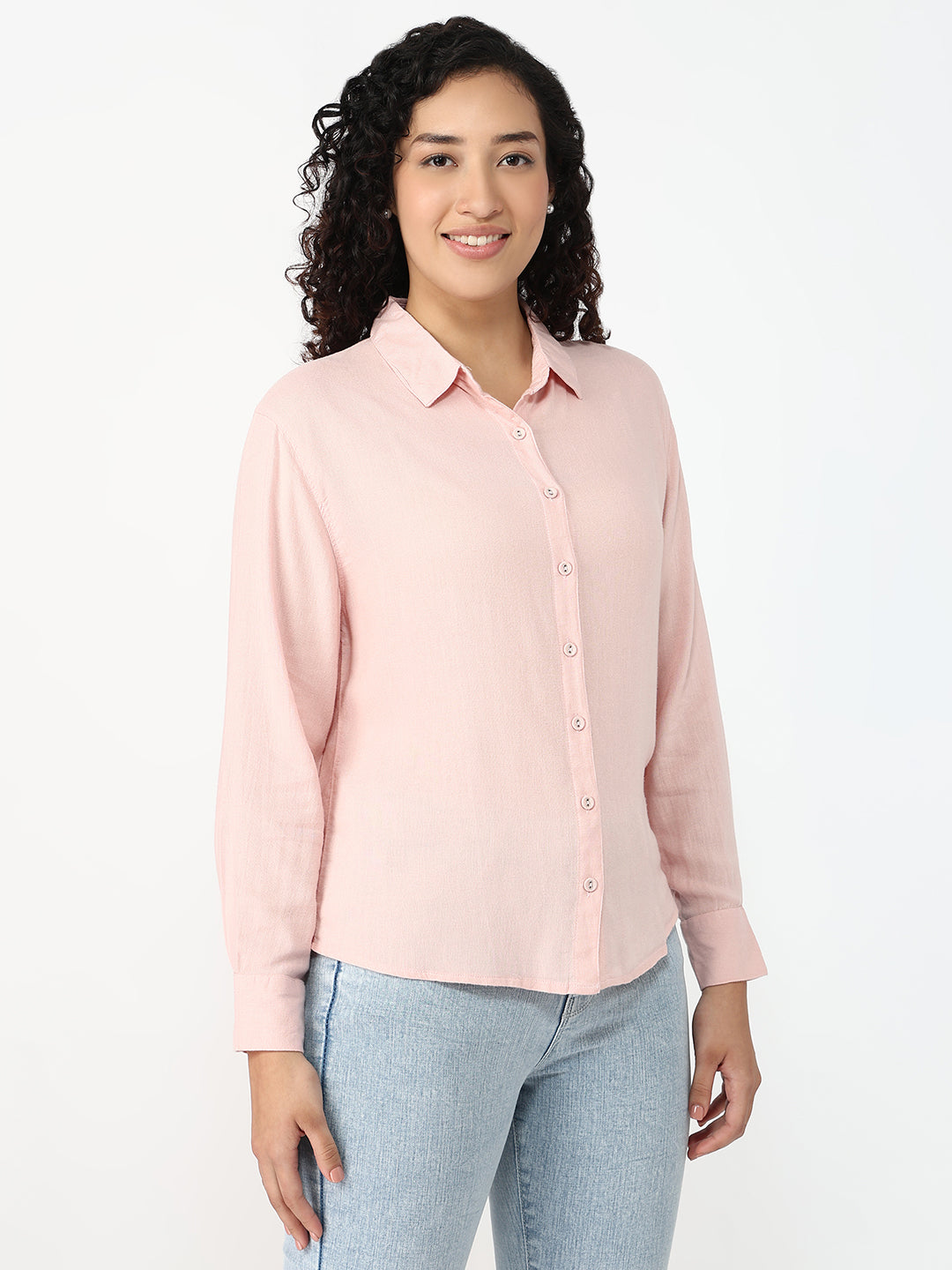 Women Pink Salt Oversized Shirt