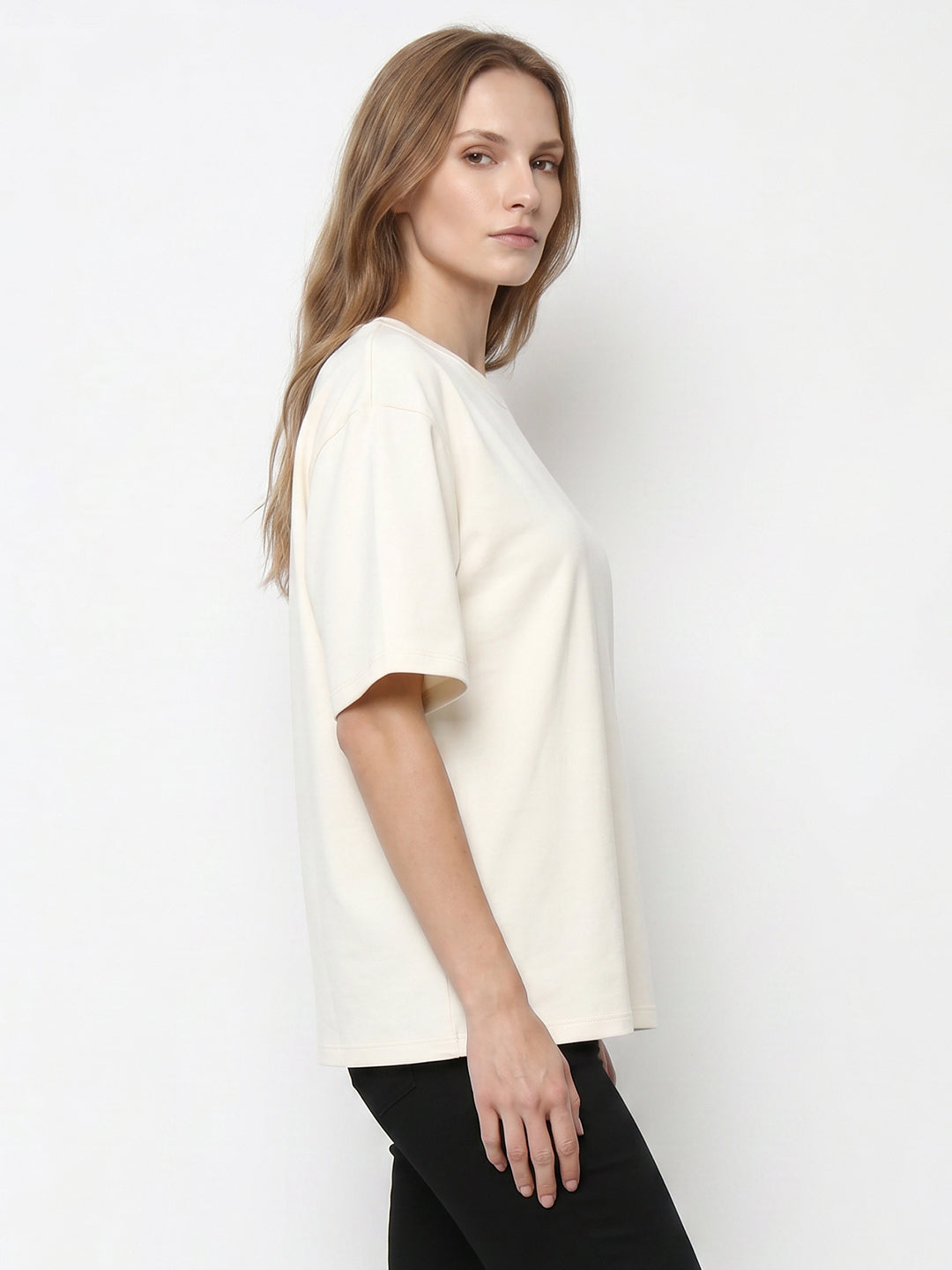 Women Ivory Oversized T-Shirt