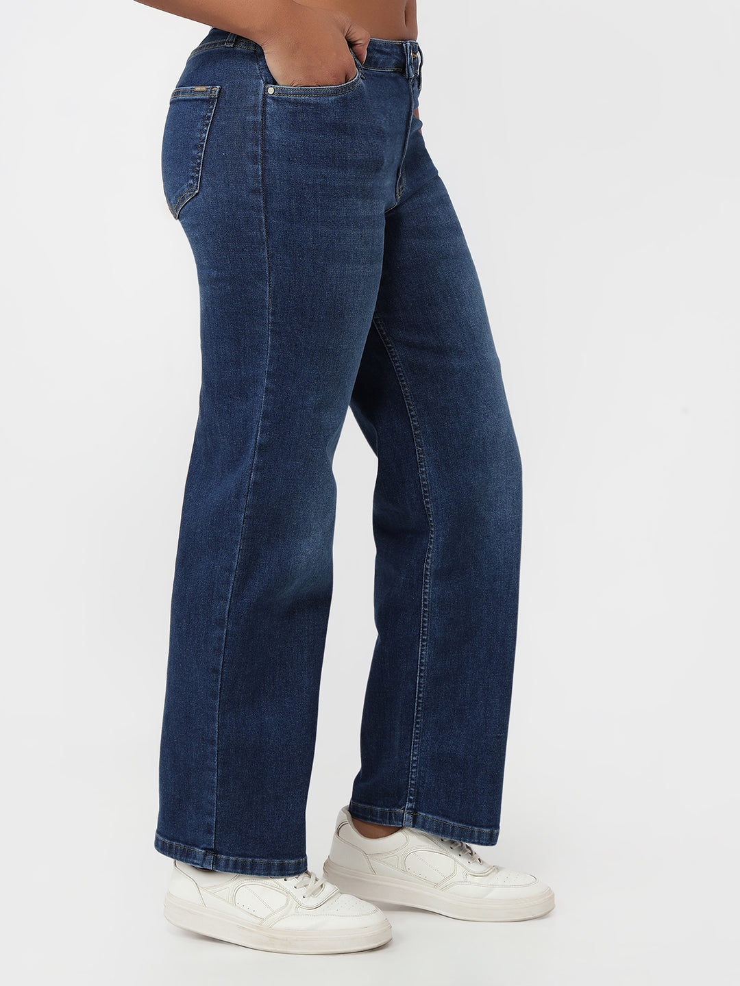 Blue High-Rise Baggy Jeans