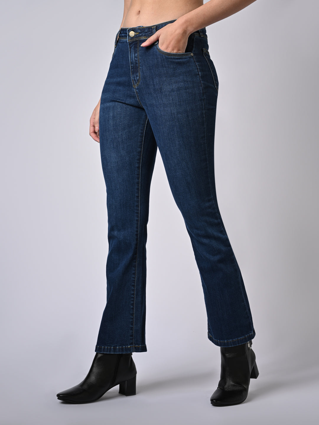 Women High Rise Flare Jeans