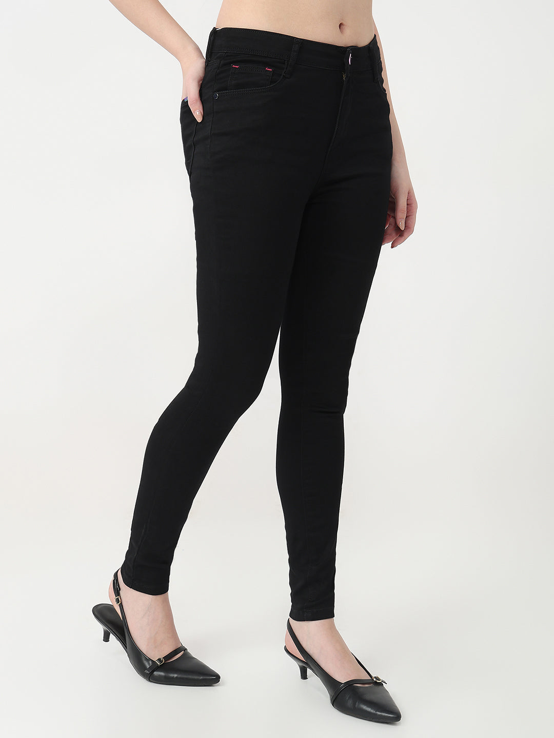 Women Black High-Rise Skinny Jeans