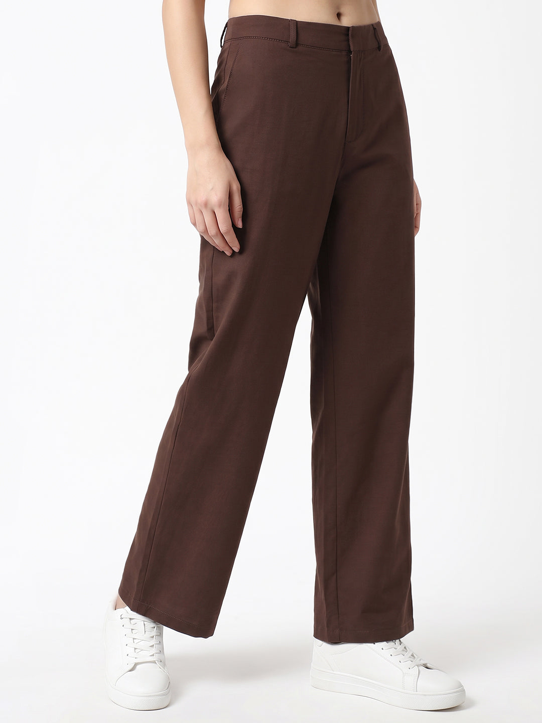 Sepia High-Rise Straight Fit Korean Pants