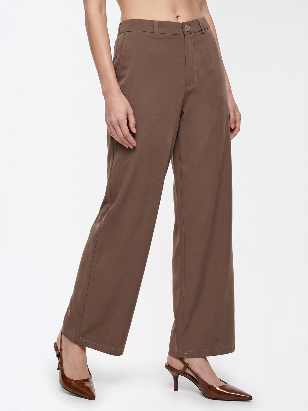 Women Fawn High-Rise Straight Fit Korean Pants