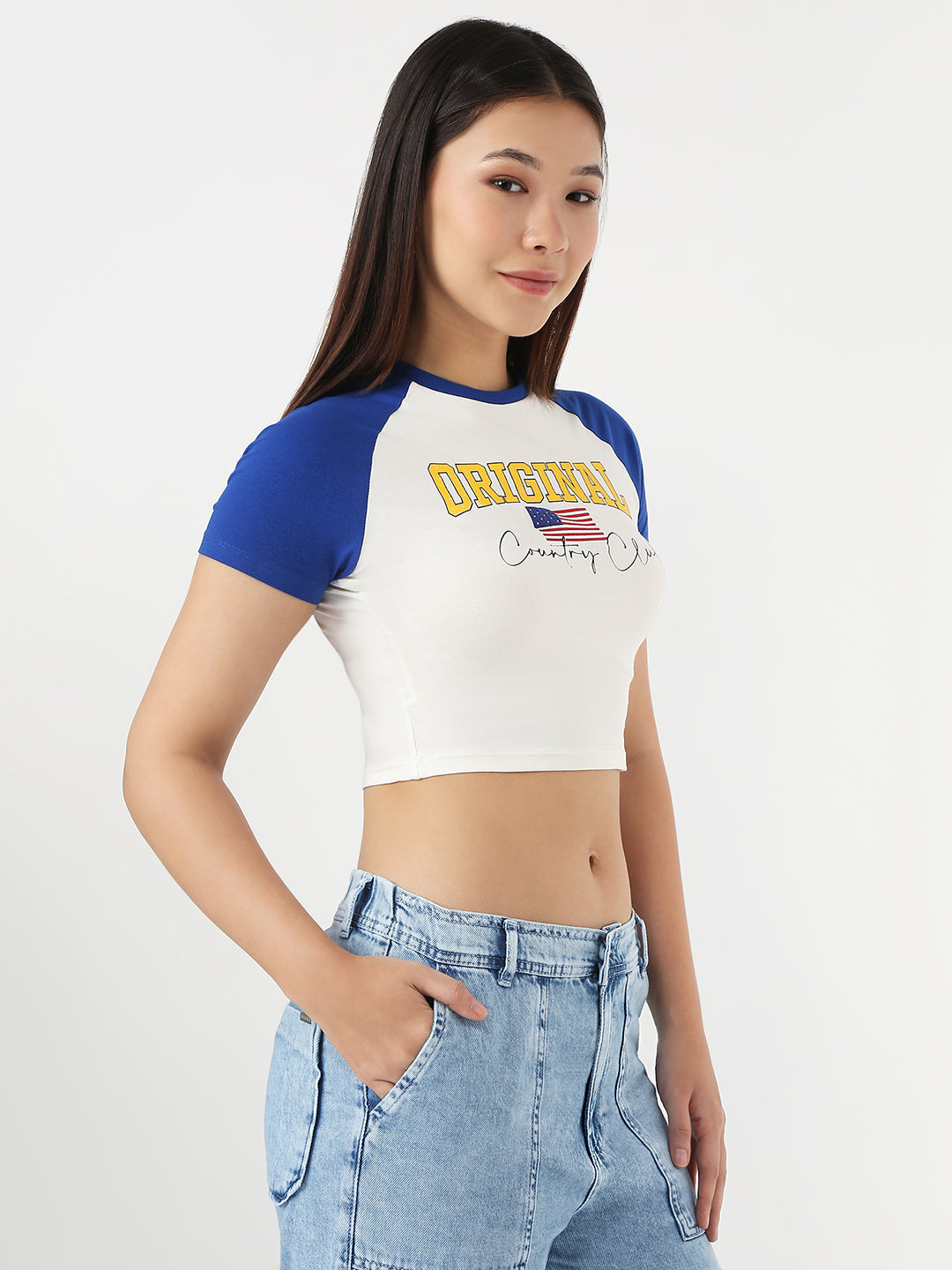 Women Ivory/Blue Genz Tees