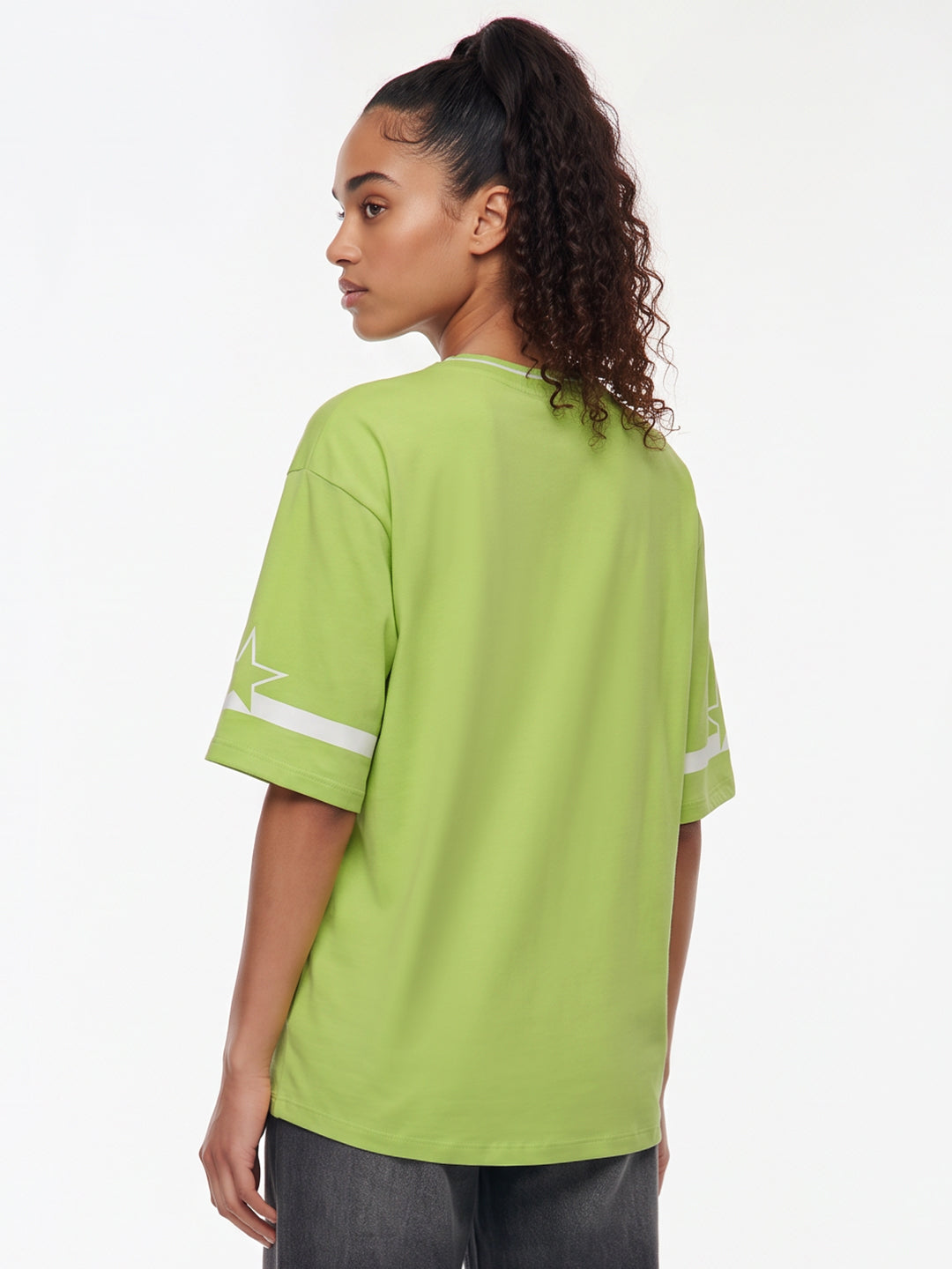 Lime Graphic Crop Genz Tees