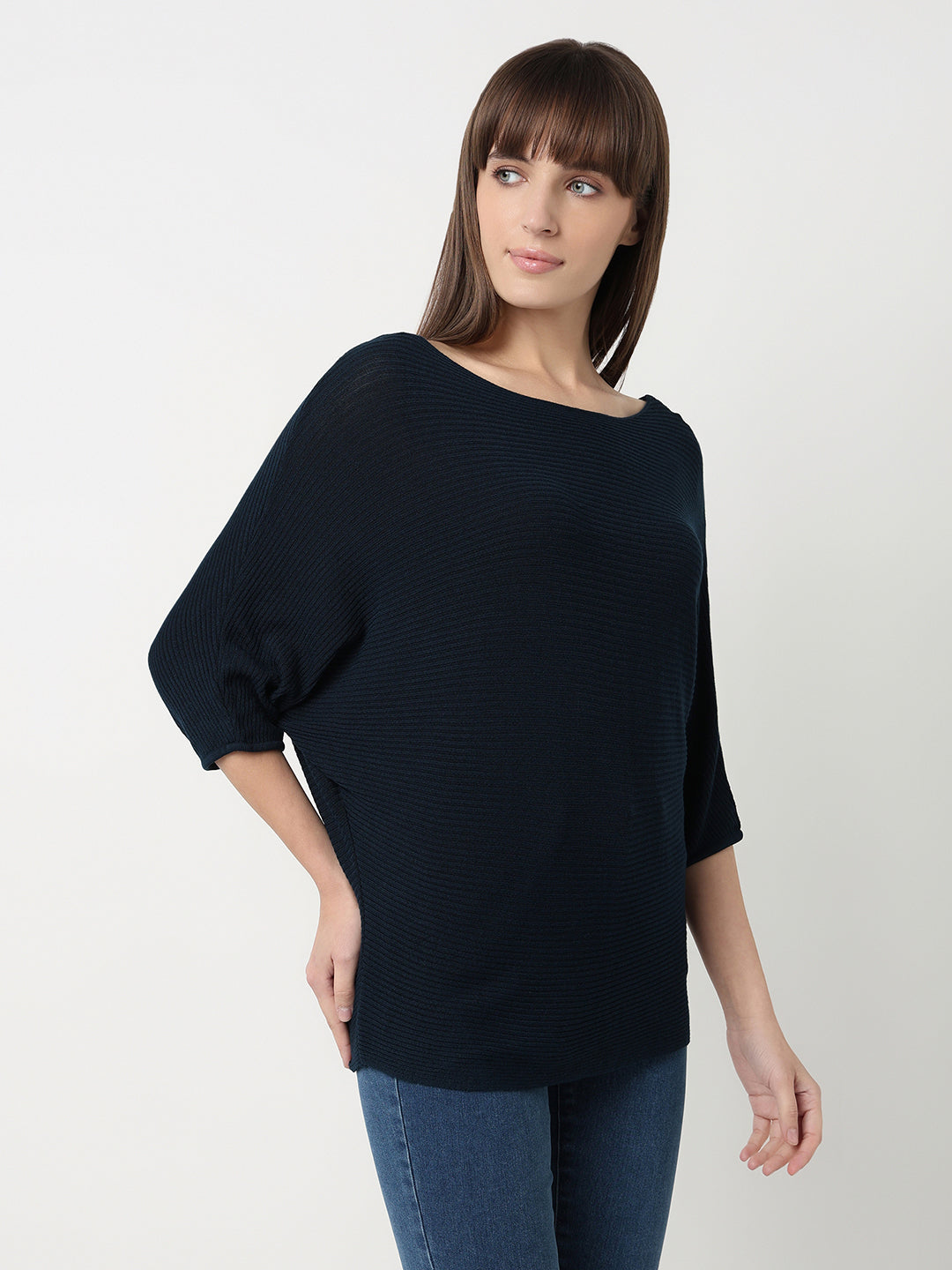 Women Airforce Slim Fit Batsleeve Top